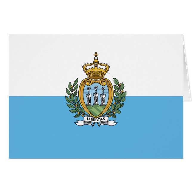 San Marino Flag Cards (Front Horizontal)