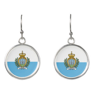 San Marino Flag Earrings