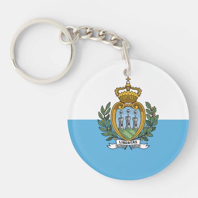San Marino Flag Keychain (Front)