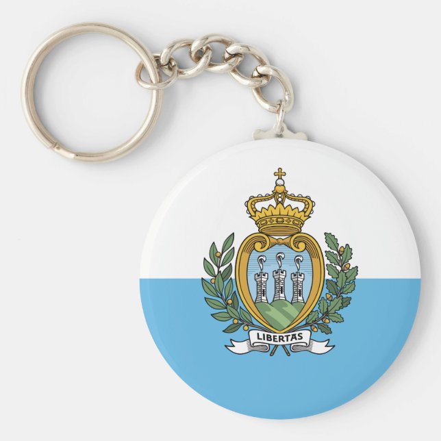 San Marino Flag Keychain (Front)