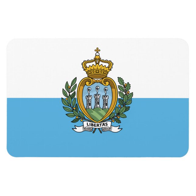 San Marino Flag Magnet (Horizontal)