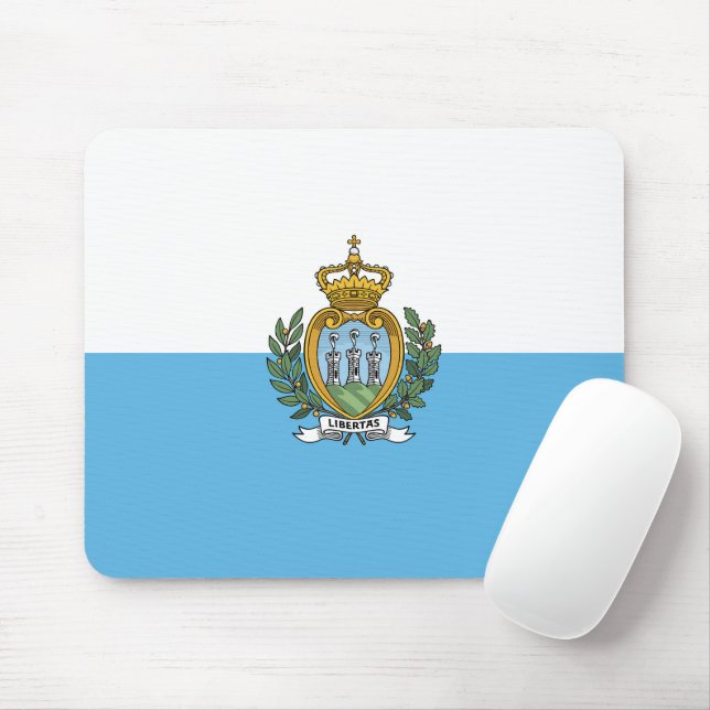 San-Marino flag Mouse Pad (With Mouse)