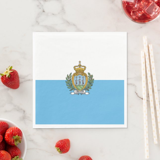 San-Marino flag Napkins (Insitu)