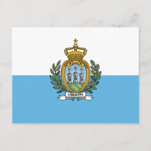 San Marino Flag Postcard
