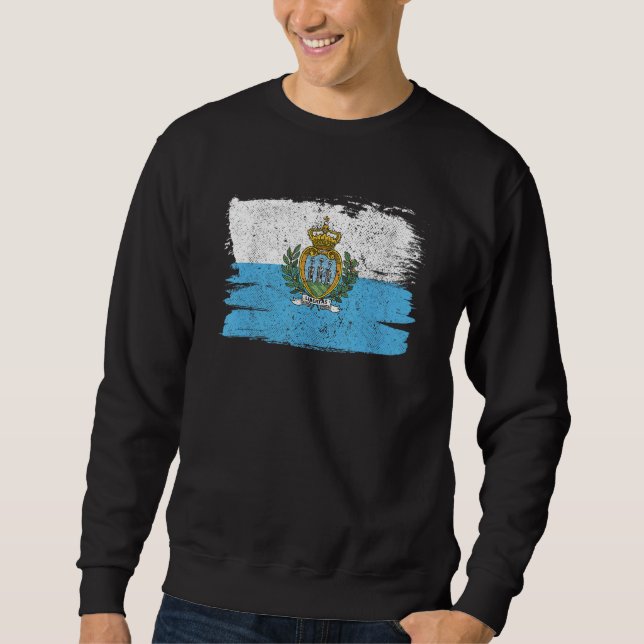 San Marino Flag Pride Friendship Proud Peace Vinta Sweatshirt (Front)