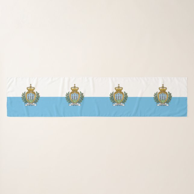 San Marino Flag Scarf (Front (Horizontal))