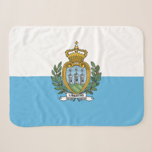San Marino Flag Sherpa Blanket