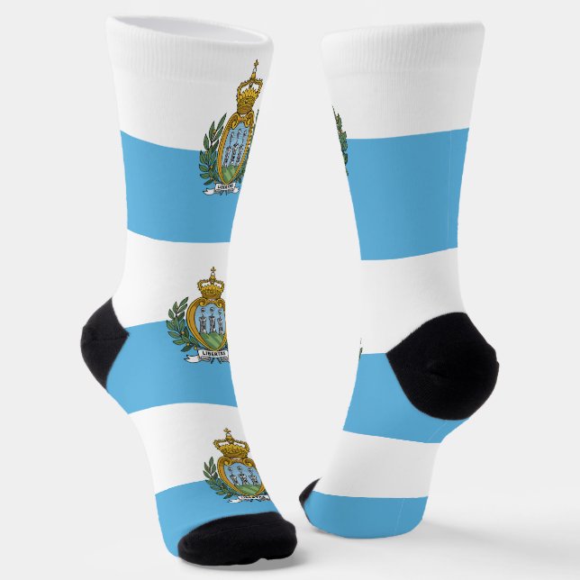 San Marino Flag Socks (Angled)
