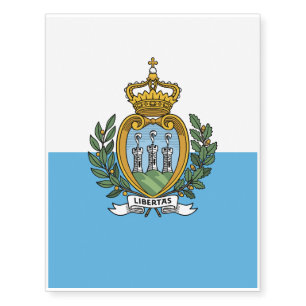 San Marino Flag Temporary Tattoos