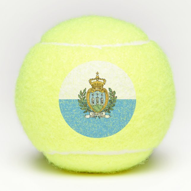San Marino Flag Tennis Balls (Front)