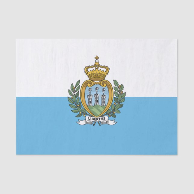 San Marino Flag Tissue Paper (Front)