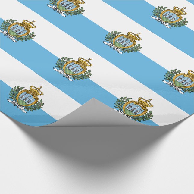 San Marino Flag Wrapping Paper (Corner)
