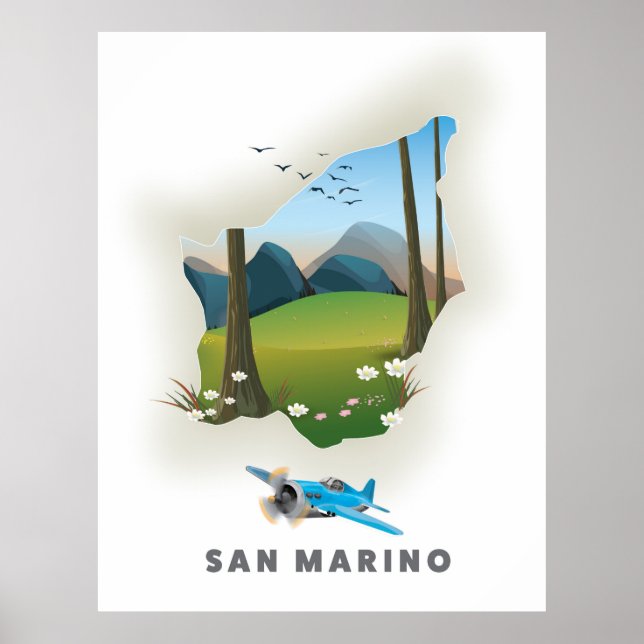 San Marino Illustrated travel poster. Poster (Front)