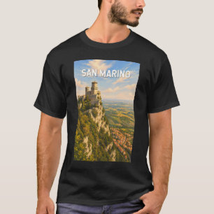 San Marino Illustration Travel Art Vintage T-Shirt