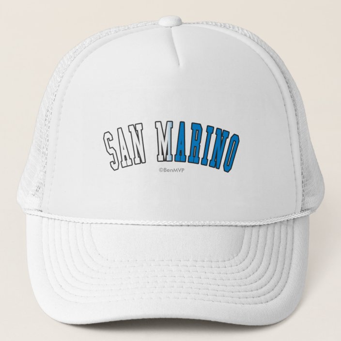 San Marino in National Flag Colors Hat
