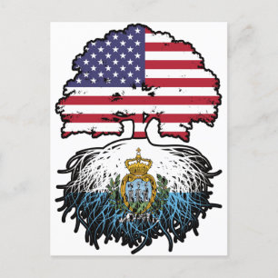 San Marino Marinese American USA United States Postcard