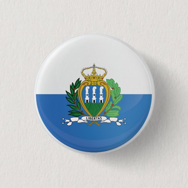 San Marino  Round Icon Flag Button (Front)