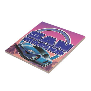 San Marino Sports travel poster Ceramic Tile