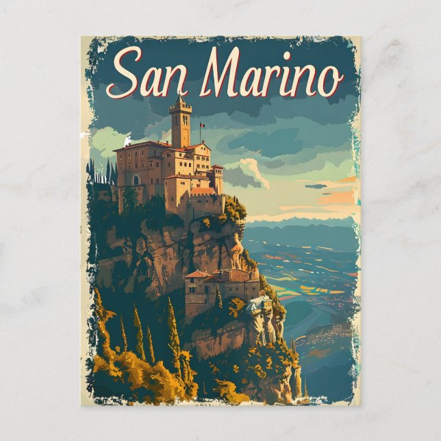 San Marino Vintage Postcard (Front)