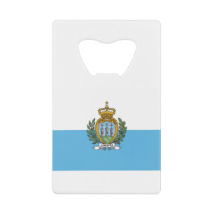 San Mario Flag Credit Card Bottle Opener