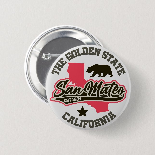 San Mateo,California Button (Front & Back)