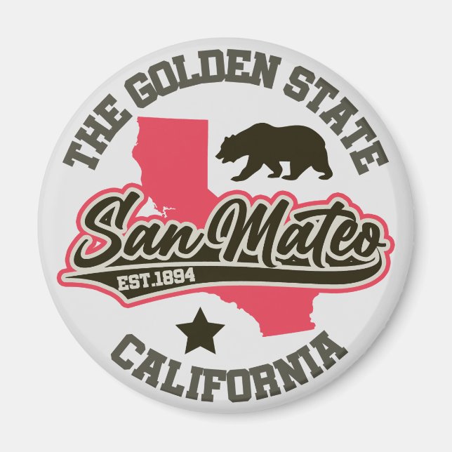 San Mateo,California Magnet (Front)
