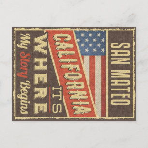 San Mateo California Postcard