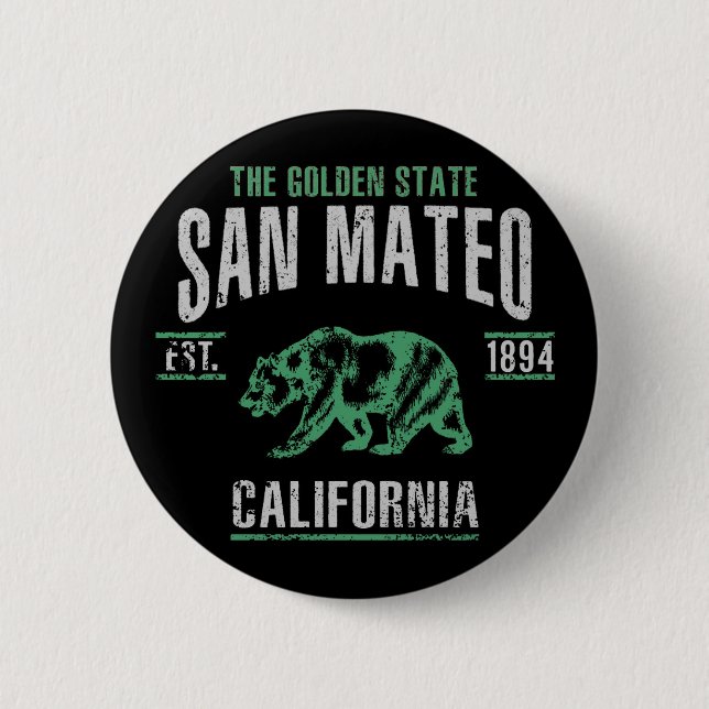 San Mateo Pinback Button (Front)