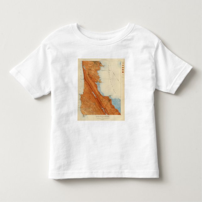 San Mateo quadrangle showing intensity, faults Toddler T-shirt (Front)