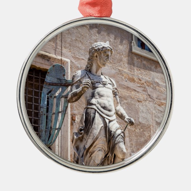 San Michele statue in Castle Sant'Angelo - Rome Metal Ornament (Front)