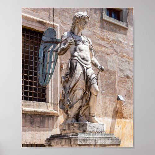 San Michele statue in Castle SantAngelo _ Rome Poster