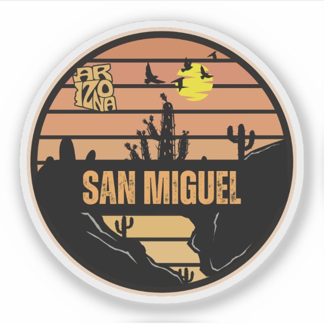San Miguel, Arizona Sticker (Front)