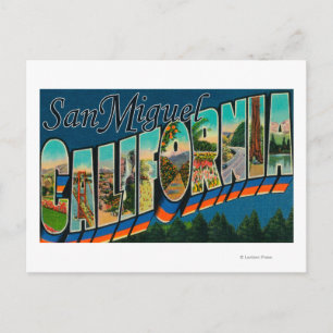 San Miguel, California - Large Letter Scenes Postcard