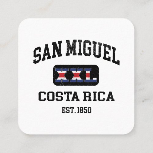 San Miguel Costa Rica _ XXL Athletic Square Business Card