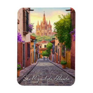 San Miguel de Allende Mexico Travel Watercolor Magnet