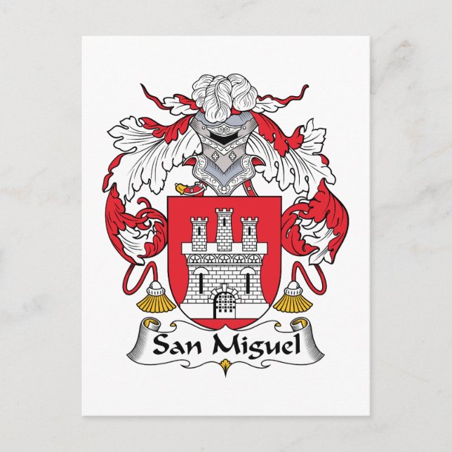 San Miguel Family Crest Postcard (Front)