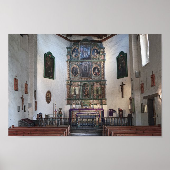 San Miguel Mission Altar, Santa Fe Poster (Front)