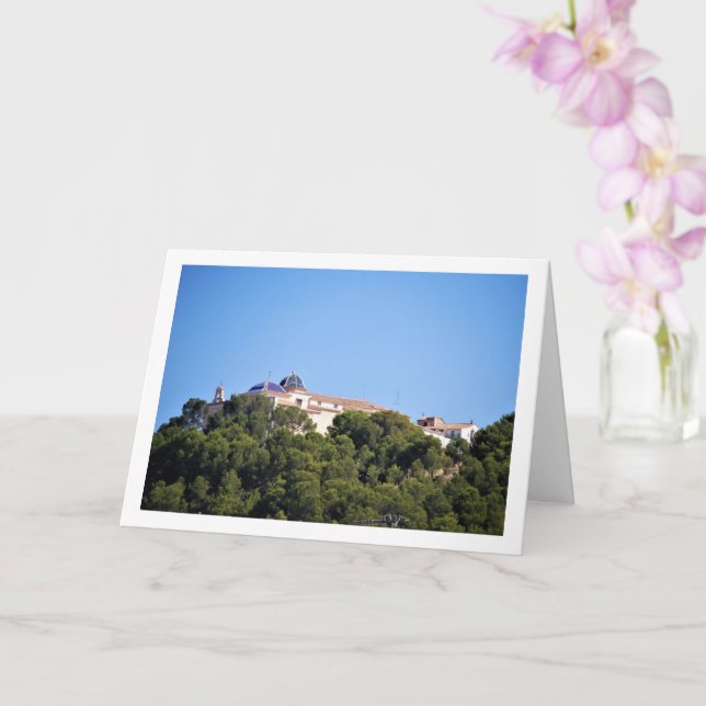 San Miguel Monastery above Lliria Town, Valencia Card (Orchid)