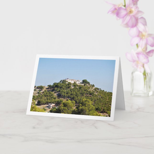 San Miguel Monastery above Lliria Town, Valencia Card (Orchid)