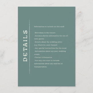 San Miguel Wedding Enclosure Card