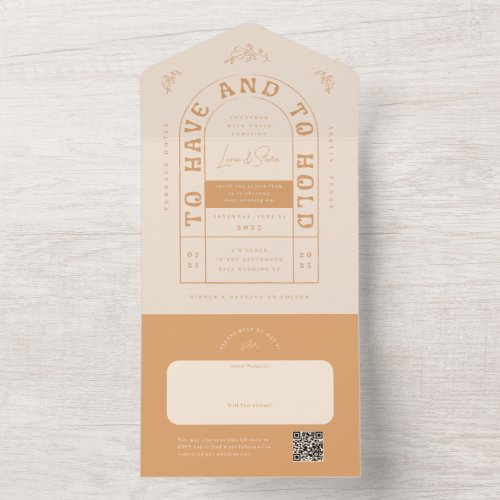 San Miguel Wedding Invitation with RSVP Card