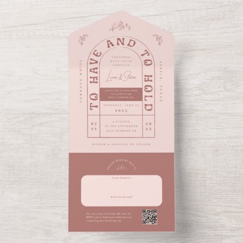 San Miguel Wedding Invitation with RSVP Card