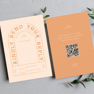 San Miguel Wedding RSVP Card with QR Code