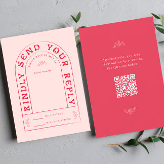 San Miguel Wedding RSVP Card with QR Code