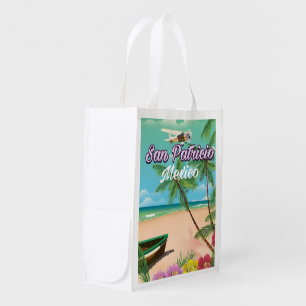 San Patricio Mexico travel poster Grocery Bag
