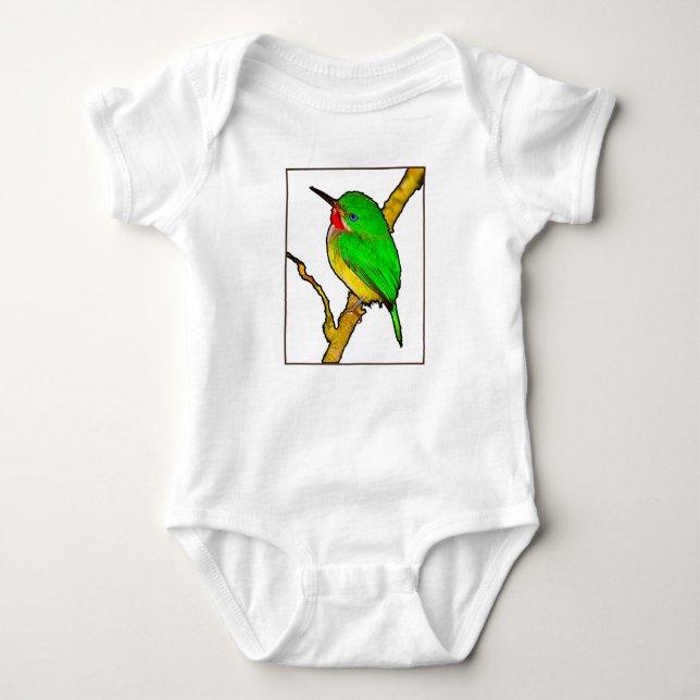 San Pedrito Puerto Rican Bird Baby Bodysuit (Front)