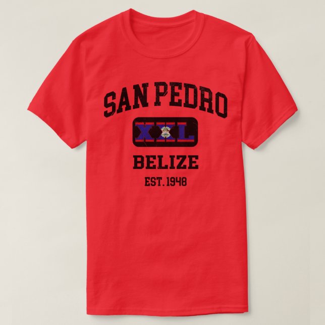 San Pedro Belize XXL Athletic design T-Shirt (Design Front)