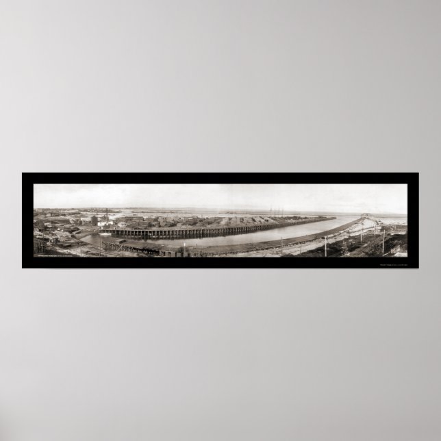 San Pedro CA Lumber Co Photo 1909 Poster (Front)