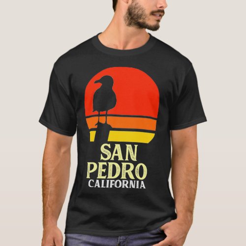 San Pedro California Beach Seagull Premium  T_Shirt