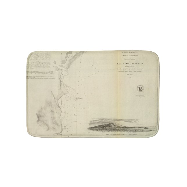 San Pedro Harbor, Calif Bath Mat (Front)